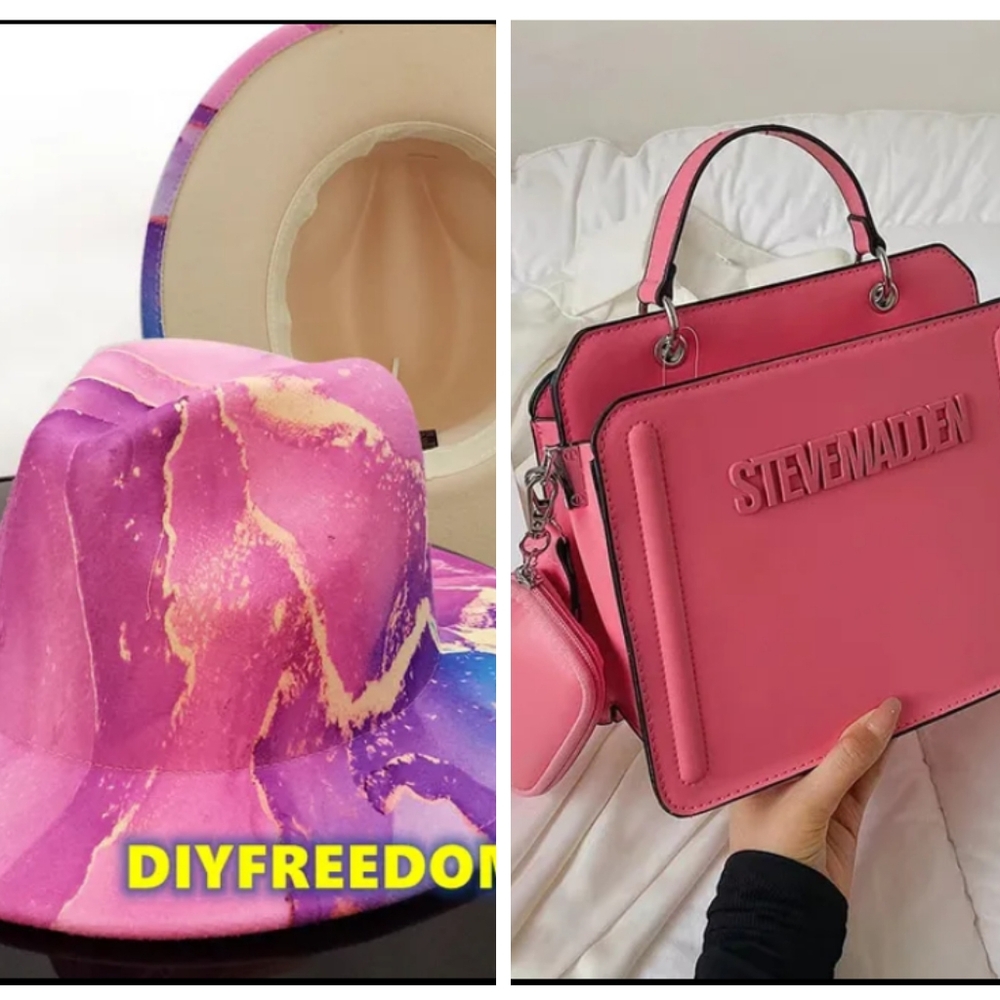 SMadden pink &tye dye Fedora